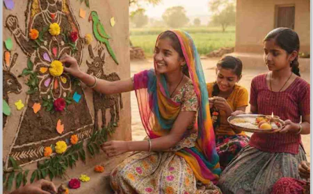 संजा- प्रेम, एकता और  सामंजस्य का सृजन करती