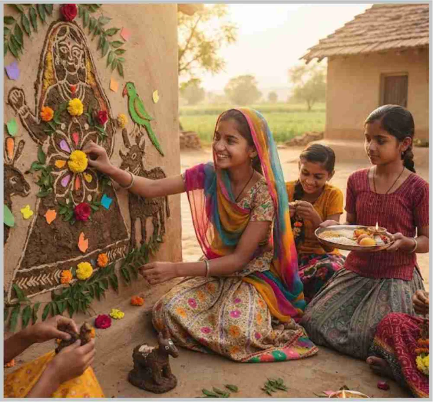 संजा- प्रेम, एकता और  सामंजस्य का सृजन करती